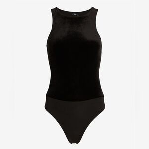 NWT Express Size XS Velvet Back Cutout Bodysuit